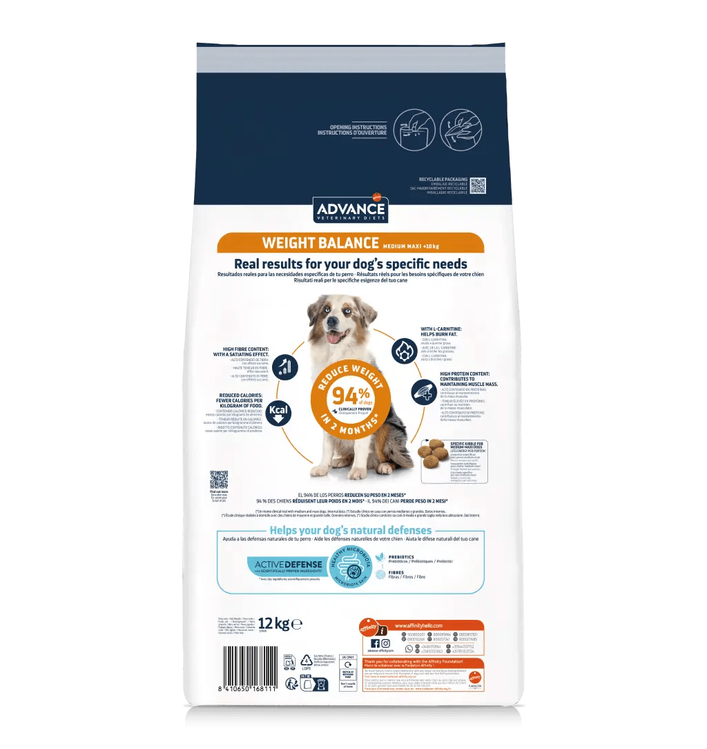 ADVANCE VETERINARY DIETS DOG - WEIGHT BALANCE MEDIUM / MAXI - Imagen 3