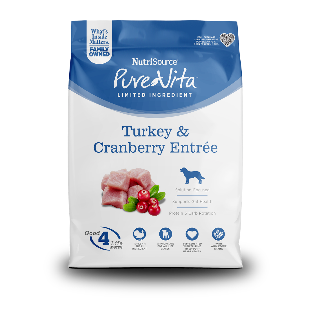 NUTRISOURCE PURE VITA TURKEY & CRANBERRY DOG